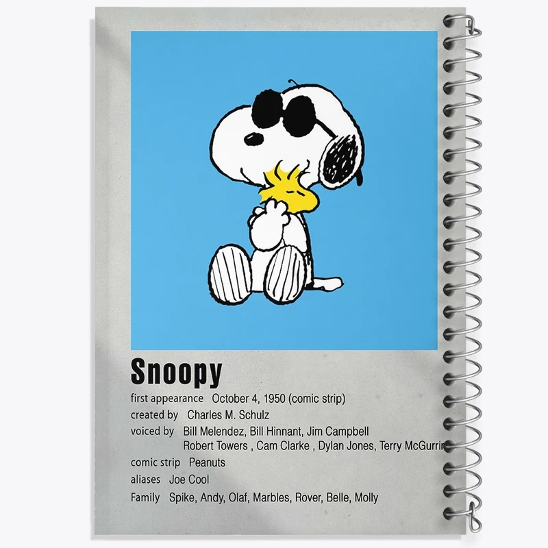 دفتر لیست خرید 50 برگ خندالو طرح اسنوپی (Snoopy) کد F11271