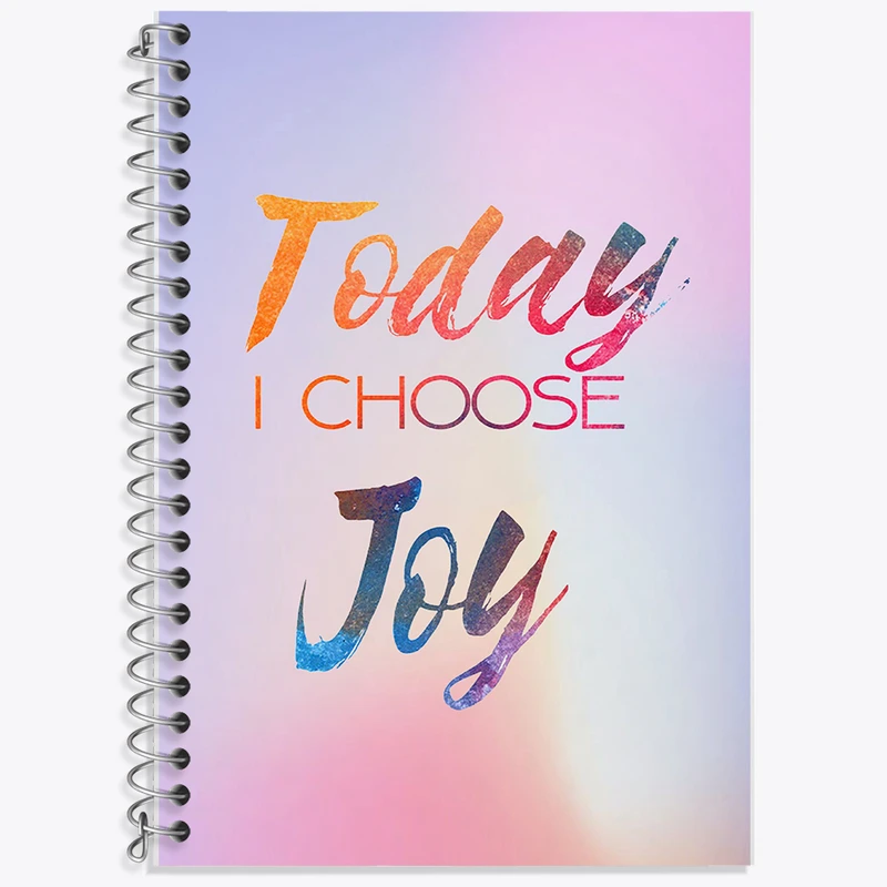 دفتر زبان دوخط 50 برگ خندالو طرح Today I Choose Joy کد F11435