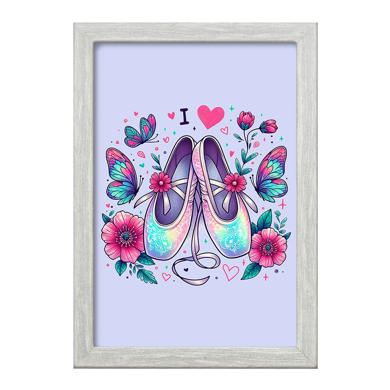 تابلو خندالو طرح کفش باله کد F2872