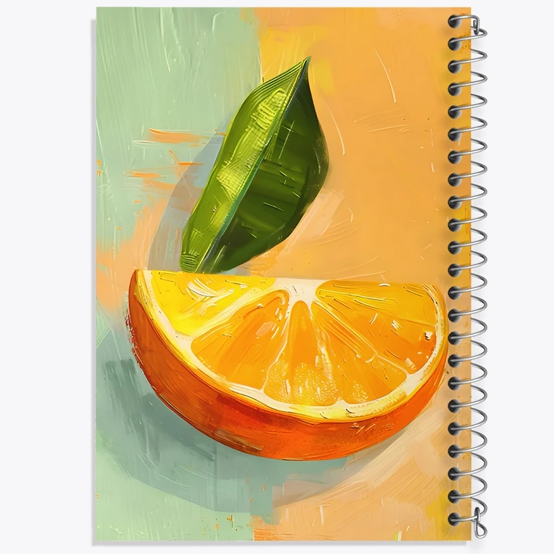 دفتر طراحی 50 برگ خندالو طرح پرتقال کد F9948