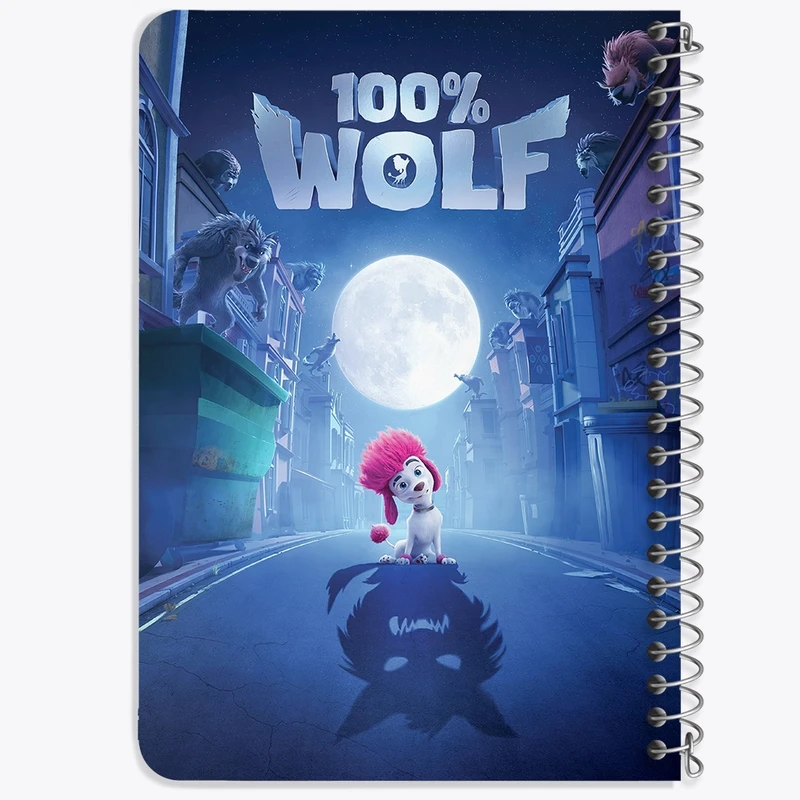 دفتر یادداشت 50 برگ خندالو طرح صد درصد گرگ Wolf 100%  کد 4805