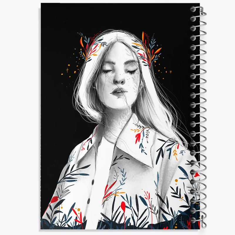 دفتر نقاشی 50 برگ خندالو طرح دخترانه فانتزی کد N8896