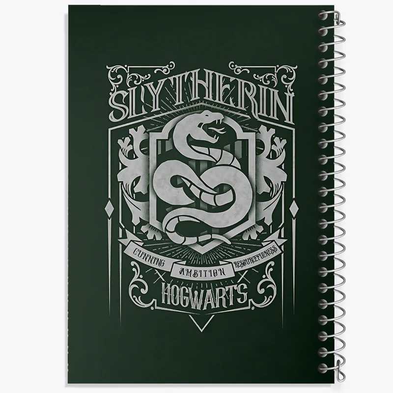 دفتر طراحی 50 برگ خندالو طرح اسلیترین هری پاتر (Harry Potter) کد N2436