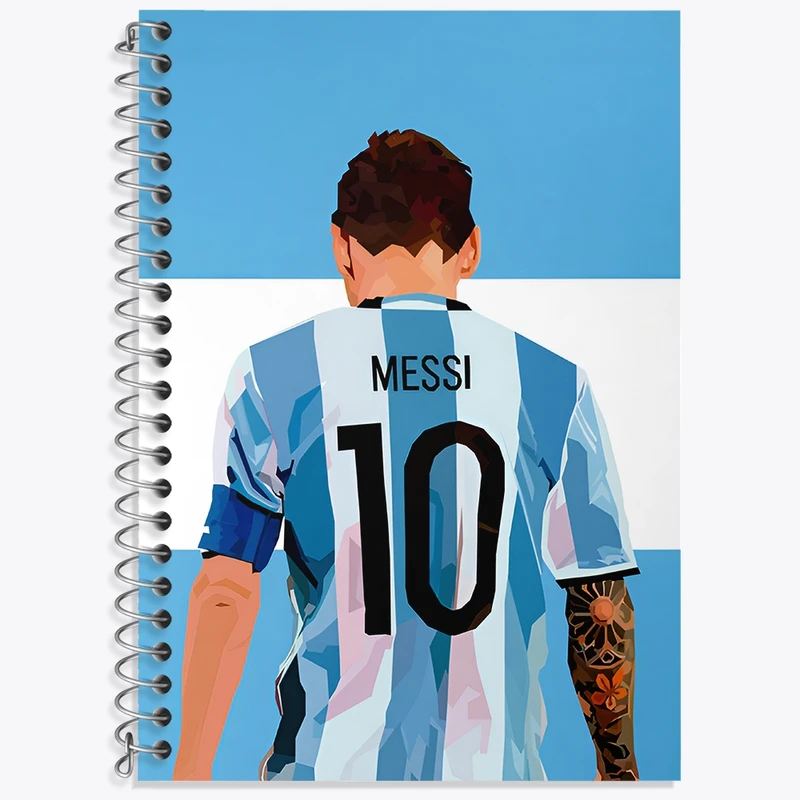 دفتر زبان 50 برگ خندالو مدل سه خط طرح لیونل مسی کد N8260