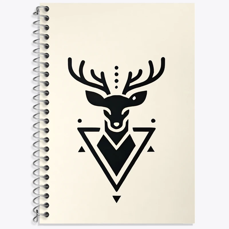 دفتر زبان 50 برگ خندالو مدل سه خط طرح گوزن کد N6754