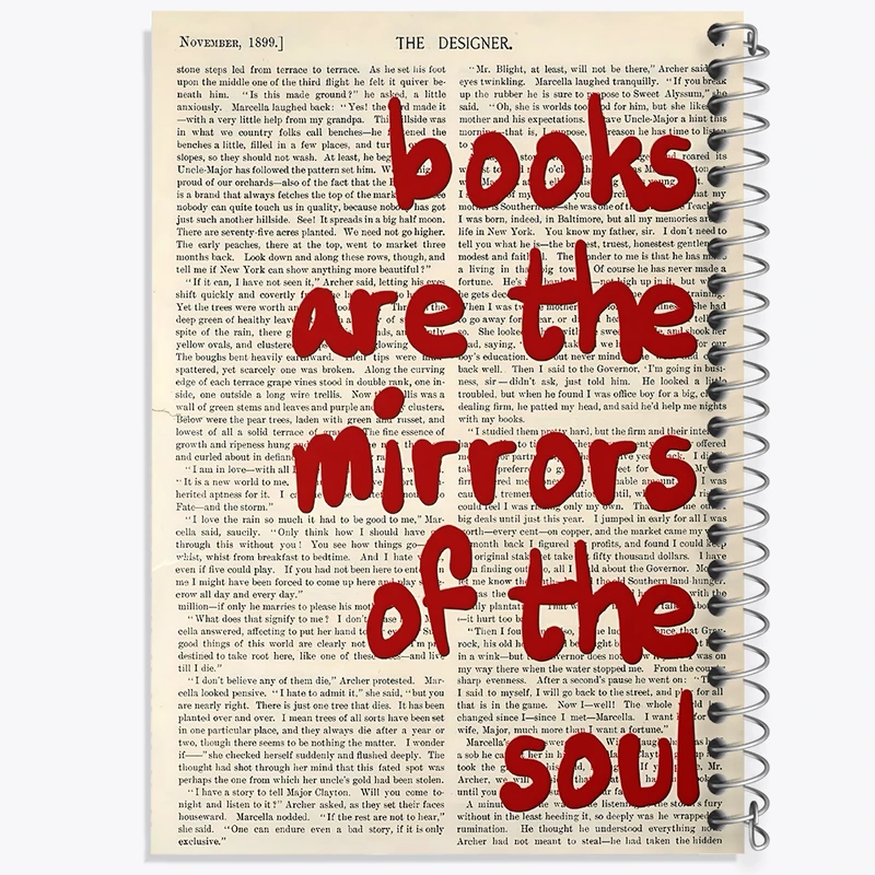 دفتر نقاشی 50 برگ خندالو طرح Books Are The Mirrors Of The Soul کد F10355