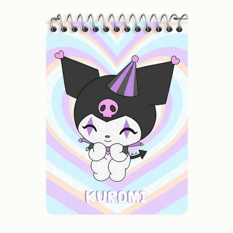 دفتر یادداشت 50 برگ خندالو طرح کرومی (Kuromi) کد N9009