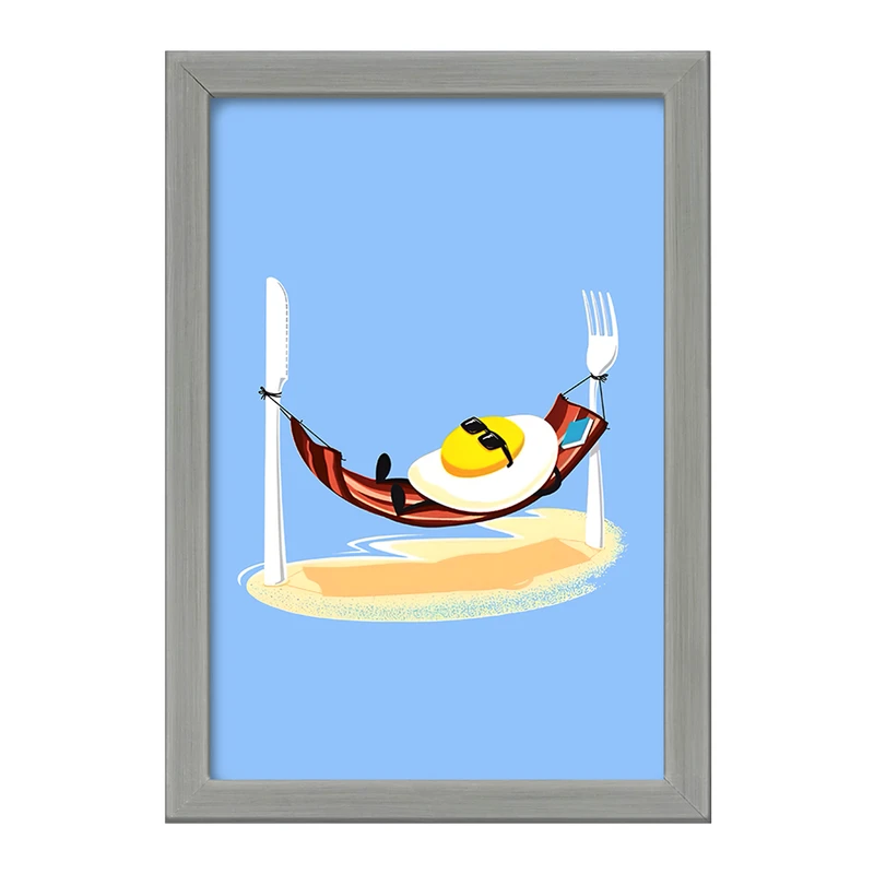 تابلو خندالو طرح تخم مرغ و بیکن کد F10574