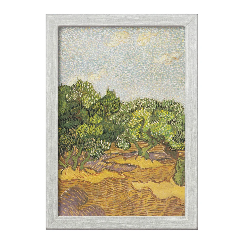 تابلو خندالو طرح درختان زیتون ونسان ونگوگ (Van Gogh) کد 36801