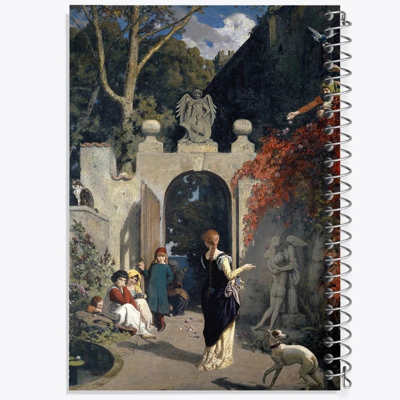 دفتر لیست خرید 50 برگ خندالو طرح نقاشی باغ عشق اثر ارنست استوکلبرگ کد F12481