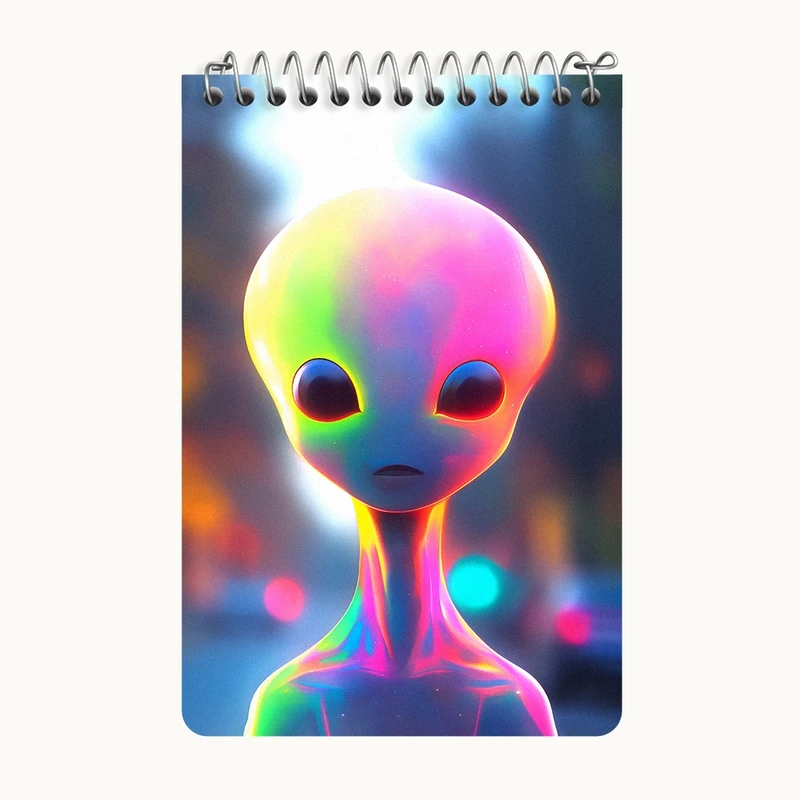 دفتر یادداشت 50 برگ خندالو طرح آدم فضایی کد F10531