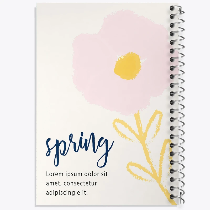 دفتر طراحی 50 برگ خندالو طرح مینیمال بهار کد N99