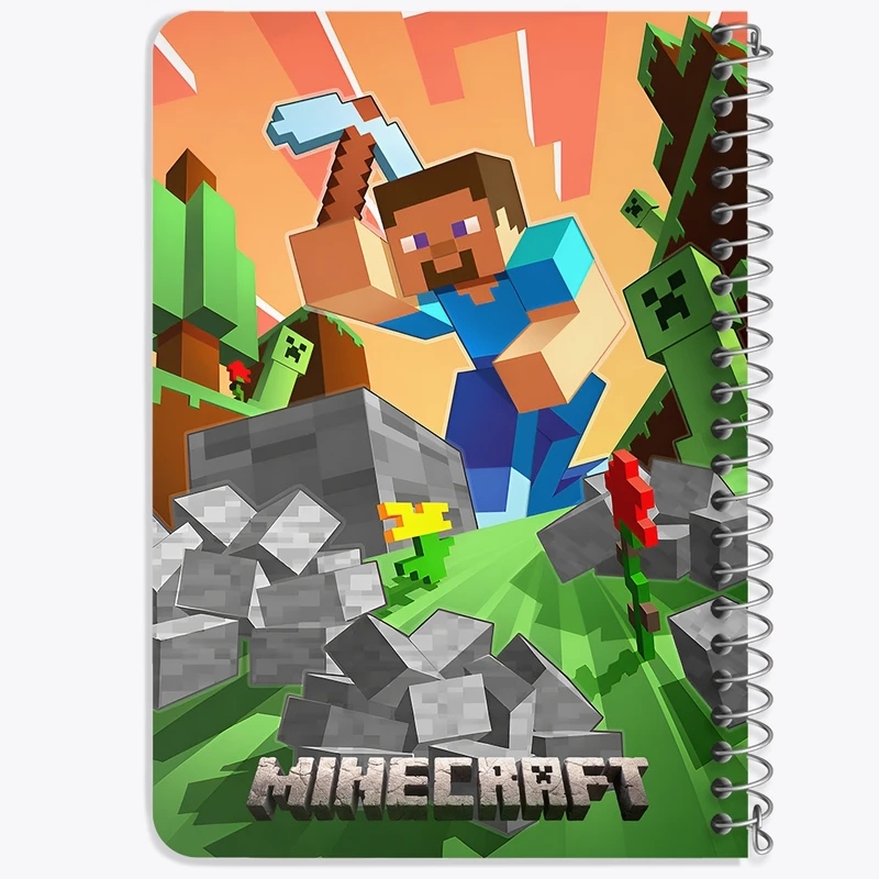 دفتر یادداشت 50 برگ خندالو طرح ماینکرافت (Minecraft) کد F14082