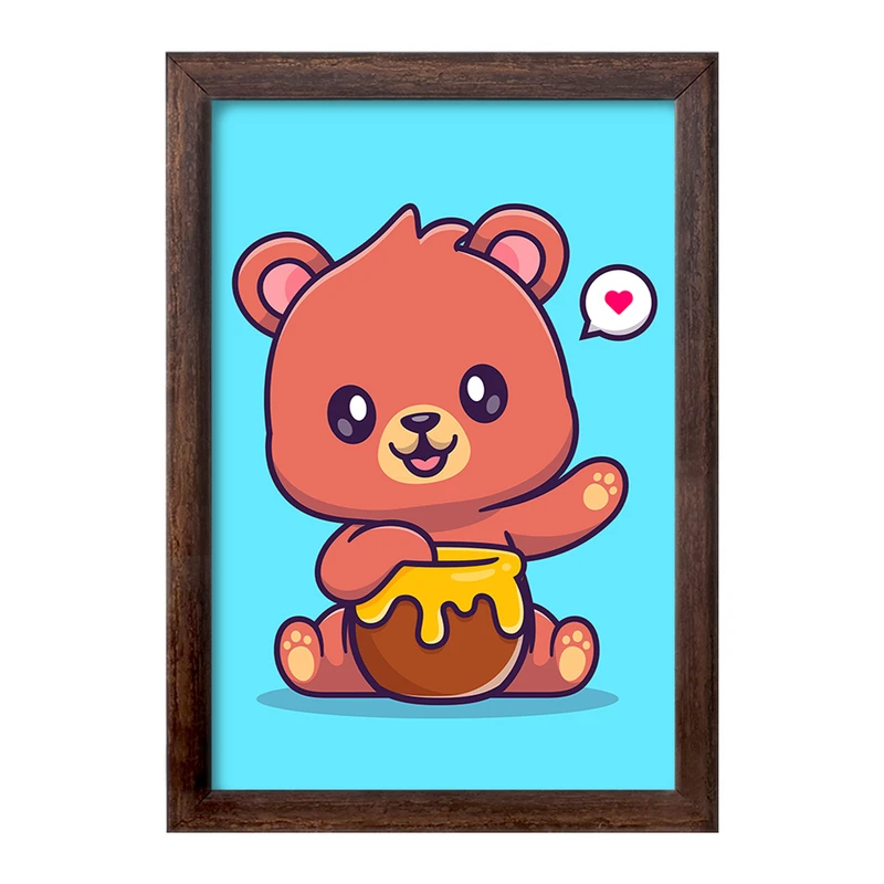 تابلو خندالو طرح حیوانات بامزه خرس کد 29672