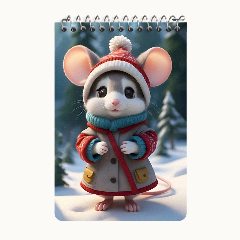 دفتر یادداشت 50 برگ خندالو طرح موش بامزه کد F7841