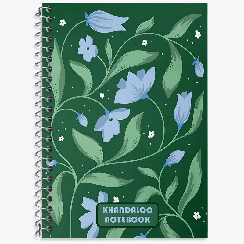 دفتر زبان 50 برگ خندالو مدل دو خط طرح گل گلی کد N6106