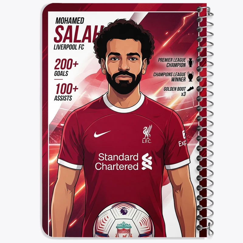 دفتر یادداشت 50 برگ خندالو طرح محمد صلاح (Mohamed Salah) کد F14704
