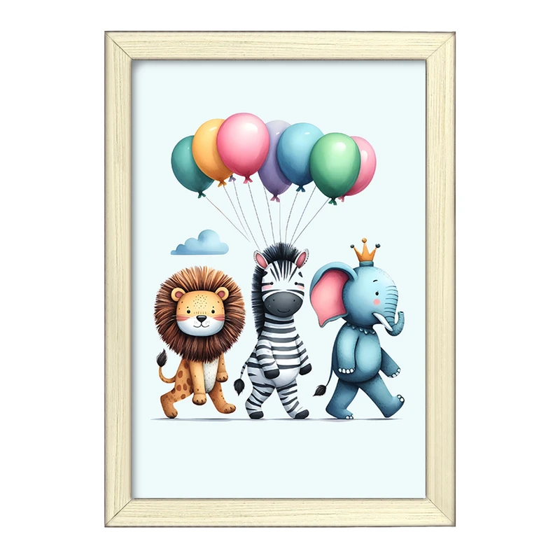 تابلو خندالو طرح حیوانات بامزه کد F6204