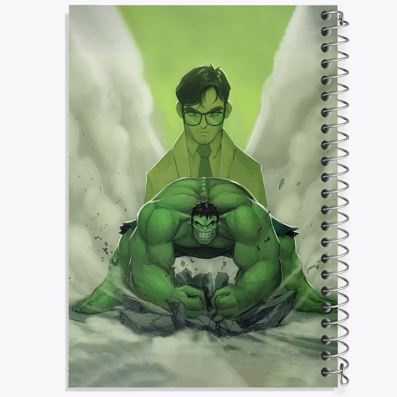 دفتر طراحی 50 برگ خندالو طرح هالک کد F2036