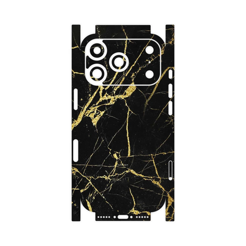 برچسب پوششی ماهوت مدل Graphite_Gold_Marble-FullSkin مناسب برای گوشی موبایل اپل iPhone 17 Pro