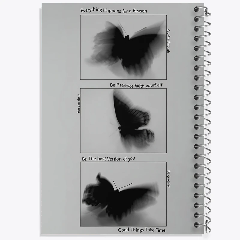 دفتر نقاشی 50 برگ خندالو طرح پروانه مشکی کد F3869