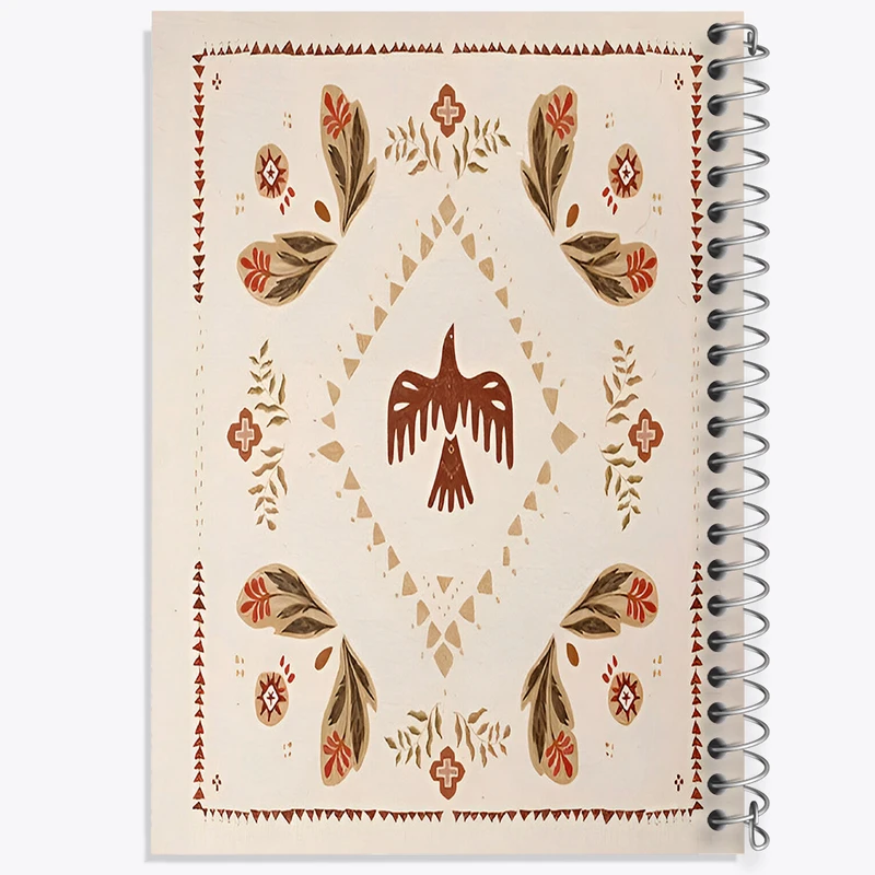 دفتر مشق 50 برگ خندالو طرح طرح سرخپوستی کد N6869