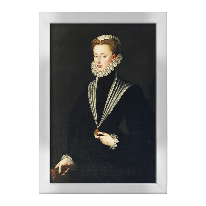 تابلو خندالو طرح پرتره جوانا از اتریش اثر سوفونیسبا آنگویسولا کد F12251