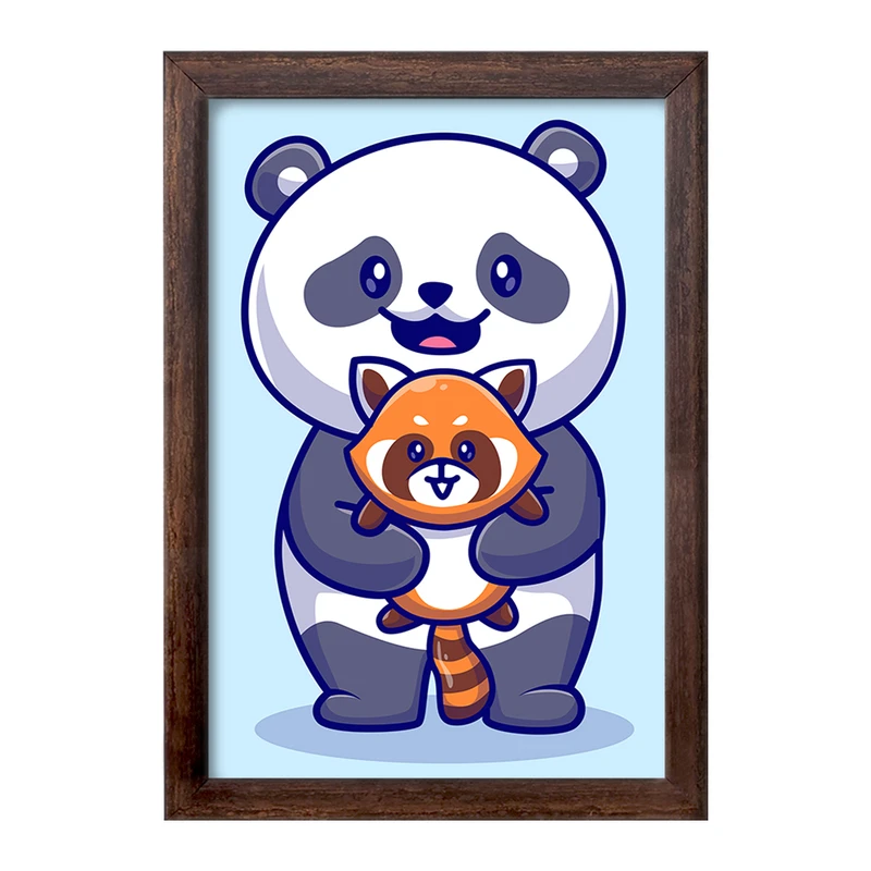 تابلو خندالو طرح حیوانات بامزه پاندا کد 29676