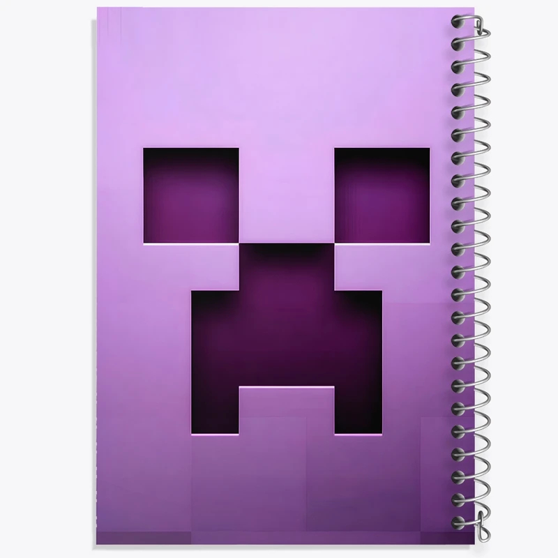 دفتر شطرنجی 50 برگ خندالو طرح ماینکرافت (Minecraft) کد F3501