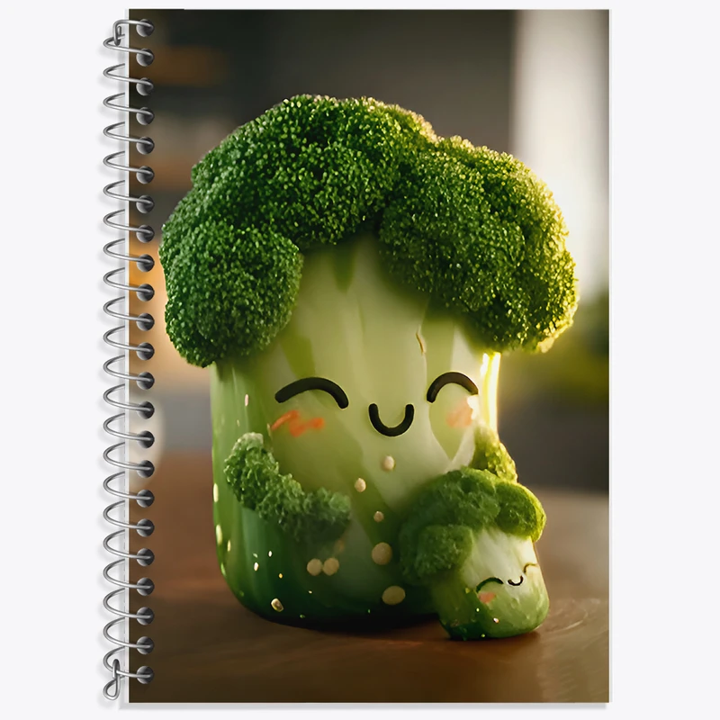 دفتر زبان 50 برگ خندالو مدل دو خط طرح آووکادو بامزه کد F9552