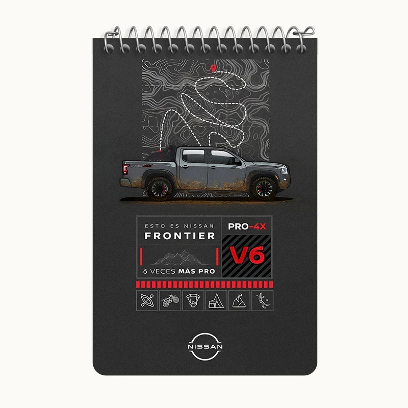 دفتر یادداشت 50 برگ خندالو طرح نیسان (Nissan V6) کد F14163