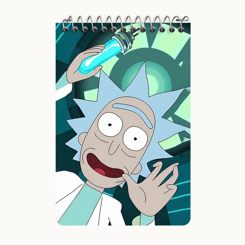 دفتر یادداشت 50 برگ خندالو طرح ریک و مورتی (Rick and Morty) کد F4010