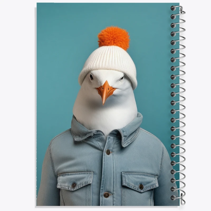 دفتر لیست خرید 50 برگ خندالو طرح مرغ دریایی کد F3227