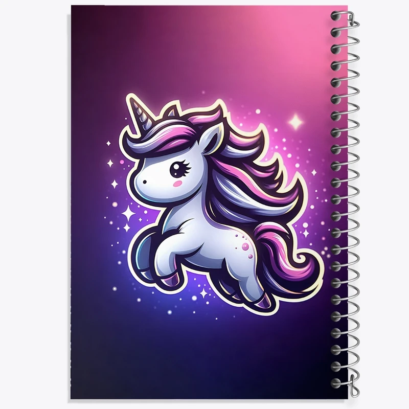 دفتر طراحی 50 برگ خندالو طرح اسب تک شاخ کد N5147