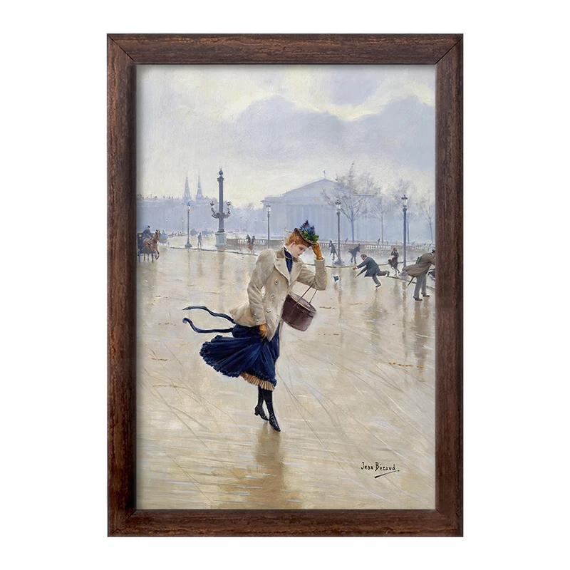 تابلو خندالو طرح نقاشی روز بادی، میدان د لا کنکورد اثر ژان برو کد F12346