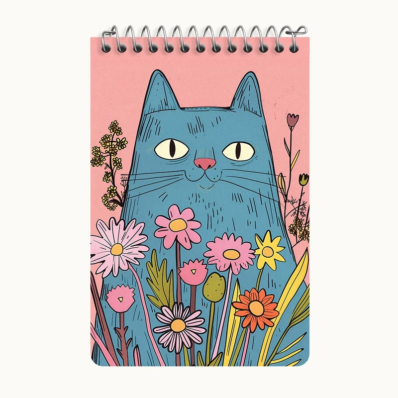 دفتر یادداشت 50 برگ خندالو طرح گربه بامزه کد F4877