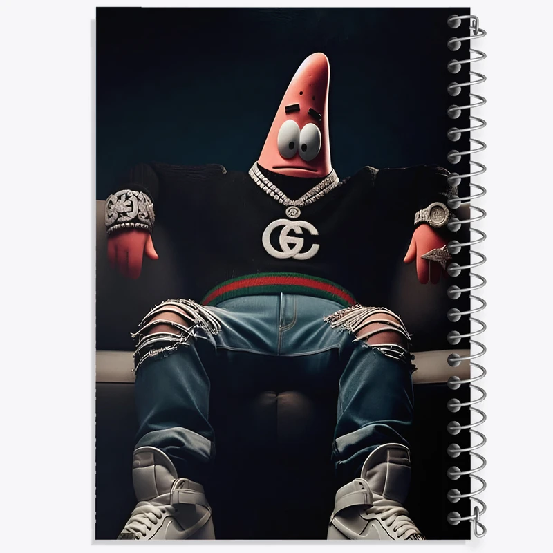 دفتر مشق 100 برگ خندالو طرح پاتریک باب اسفنجی کد F4396