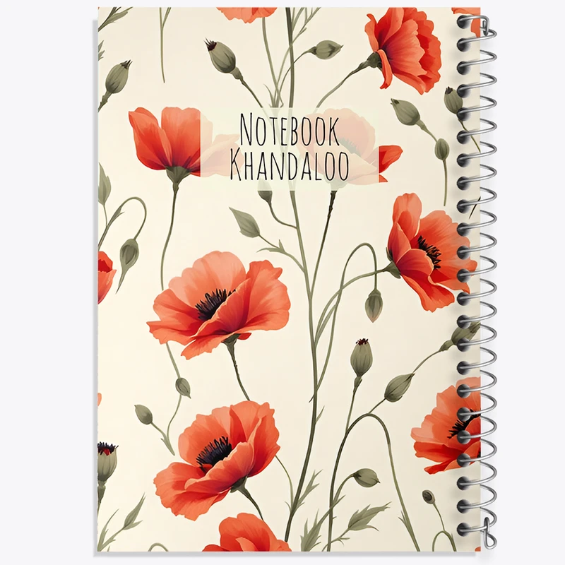 دفتر مشق 50 برگ خندالو طرح گل گلی کد N7233