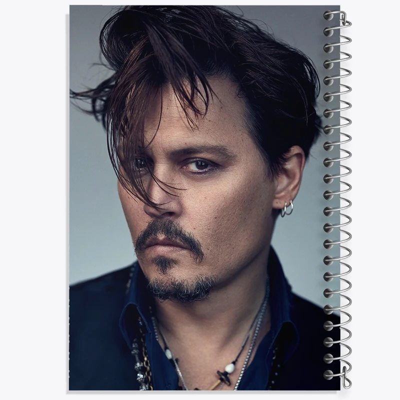 دفتر طراحی 50 برگ خندالو طرح جانی دپ Johnny Depp  کد 3292