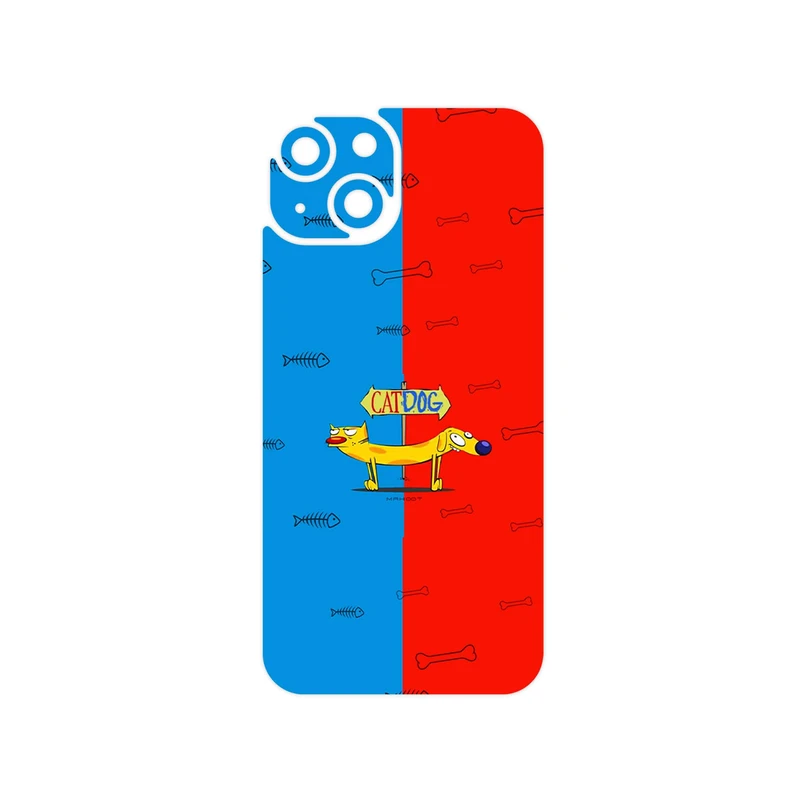برچسب پوششی ماهوت مدل CatDog مناسب برای گوشی موبایل اپل iPhone 14