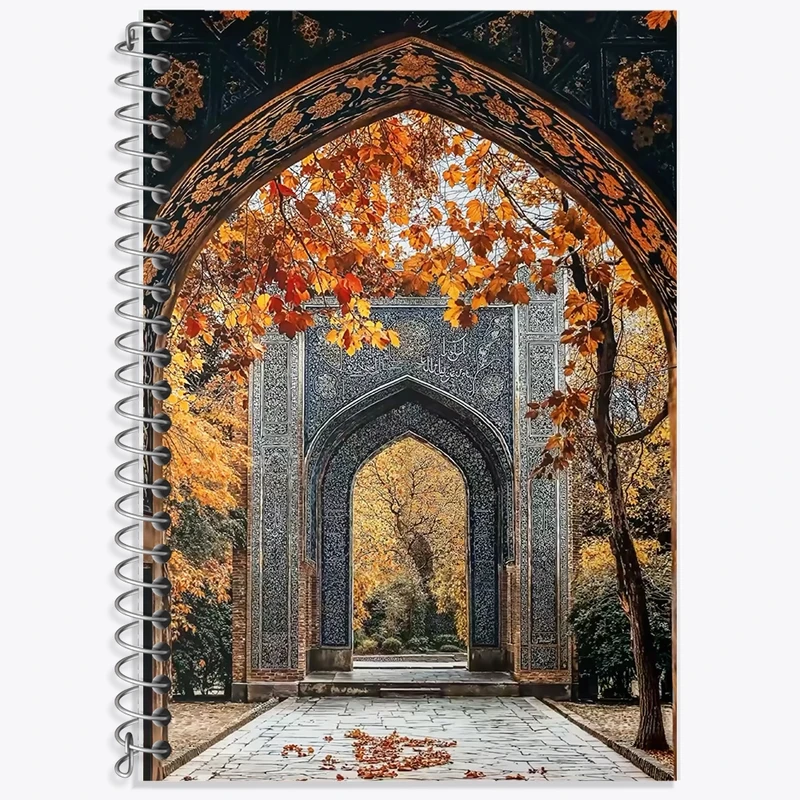 دفتر لغت 50 برگ خندالو طرح باغ ایرانی کد F10696