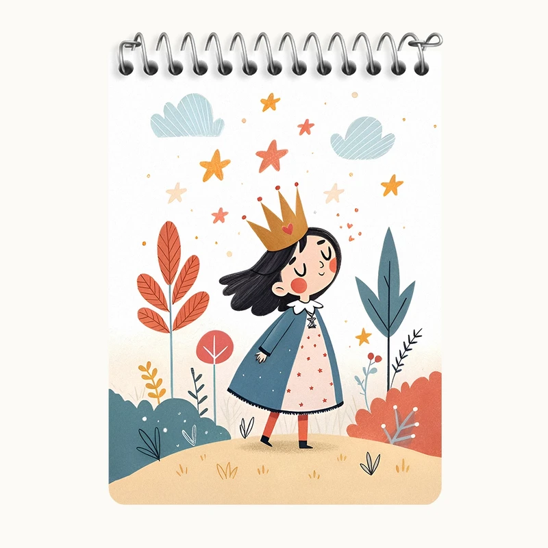 دفتر یادداشت 50 برگ خندالو طرح دخترانه کد N7068