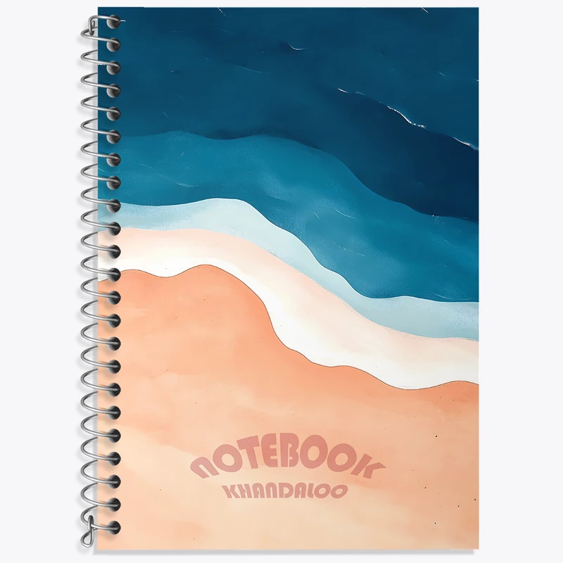 دفتر زبان دوخط 50 برگ خندالو طرح ساحل (beach) کد N7712