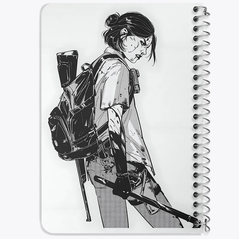 دفتر یادداشت 50 برگ خندالو طرح آخرین بازمانده از ما (The Last of Us) کد F4453