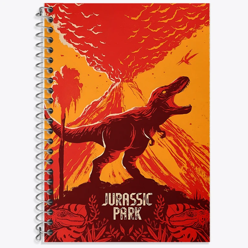 دفتر زبان دوخط 50 برگ خندالو طرح دایناسور (Dino) کد F13769