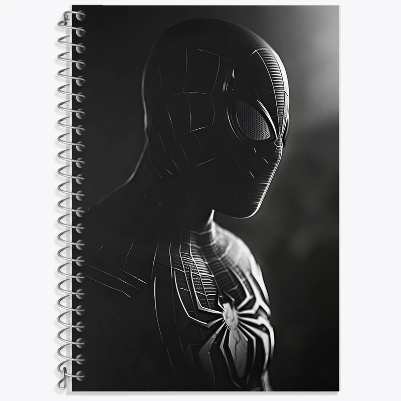 دفتر زبان 50 برگ خندالو مدل دو خط طرح مرد عنکبوتی کد F9169