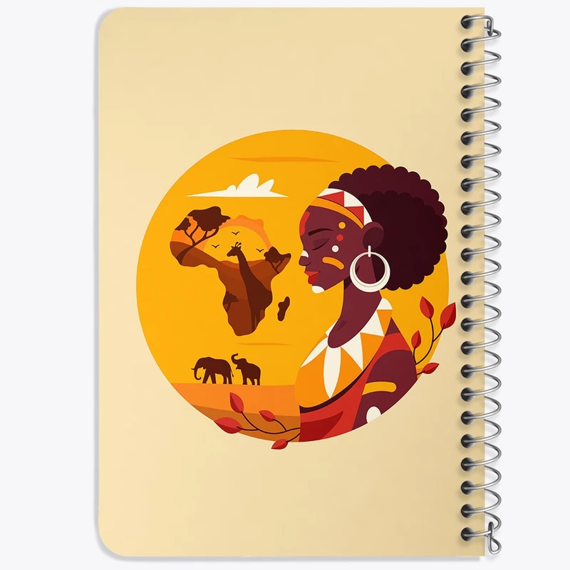 دفتر یادداشت 50 برگ خندالو طرح آفریقا Africa کد 29827