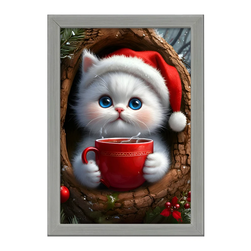 تابلو خندالو طرح گربه بامزه و کیوت کد F7235