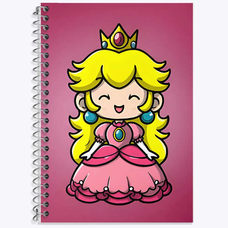 دفتر نت موسیقی 50 برگ خندالو طرح پرنسس هلو سوپر ماریو (Super Mario) کد F9427