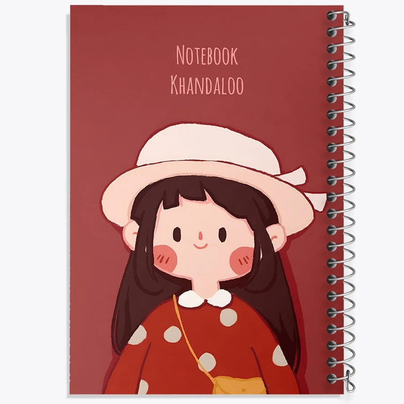 دفتر طراحی 50 برگ خندالو طرح دخترانه کیوت کد N3497